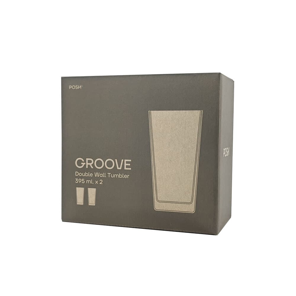 กรูฟ แก้วน้ำสองชั้น 395 มล. แพ็ค2-2