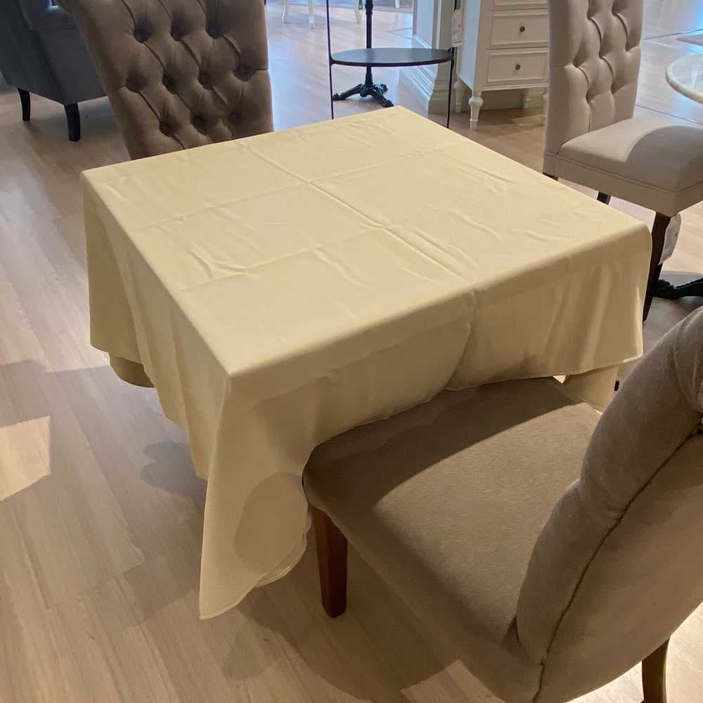 ผ้าปูโต๊ะ ขวัญ-04 สีครีม /135x135