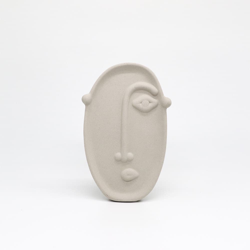 แจกันหน้างง A สีเทา