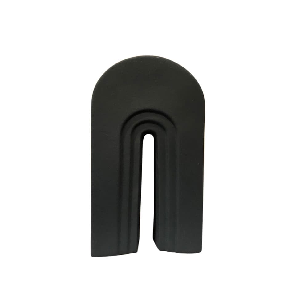 แจกันดำเรขาคณิต ตัวยูสูง 30 ซม.