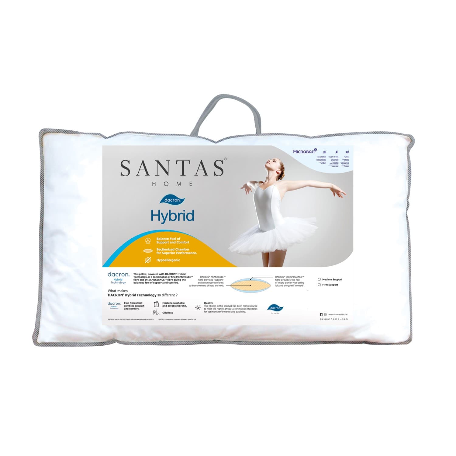 SA HYBRID MEDIUM SUPPORT WH/48.26x73.66,หมอนหนุน